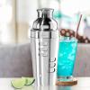 imageOGGI Dial A Drink Cocktail Shaker23oz Stainless Steel Shaker with Built In Strainer Ideal Cocktail Mixer for Martini Margarita ampamp MoreStainless  23oz