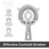 imageOGGI Hawthorne Strainer Stainless Steel for Cocktails Drink Strainer Bar Strainer Professional 2 Prong with Wire Spring
