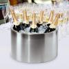 imageOGGI Jumbo Stainless Steel Double Wall Party Tub  Holds up to 12 bottles of wine or champagne Size 165quot by 975quotStainless Steel