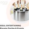 imageOGGI Jumbo Stainless Steel Double Wall Party Tub  Holds up to 12 bottles of wine or champagne Size 165quot by 975quotStainless Steel
