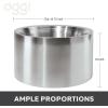 imageOGGI Jumbo Stainless Steel Double Wall Party Tub  Holds up to 12 bottles of wine or champagne Size 165quot by 975quotStainless Steel