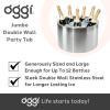 imageOGGI Jumbo Stainless Steel Double Wall Party Tub  Holds up to 12 bottles of wine or champagne Size 165quot by 975quotStainless Steel