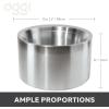 imageOGGI Jumbo Stainless Steel Double Wall Party Tub  Holds up to 12 bottles of wine or champagne Size 165quot by 975quotStainless Steel