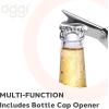 imageOGGI Lever Action Corkscrew Wine Bottle Opener Manual Handheld Corkscrew with Lever Pump Standing Design Nonstick Worm ampamp Easy NoTwist Cork Removal  BlackStainless SteelStainless Steel