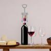 imageOGGI Lever Action Corkscrew Wine Bottle Opener Manual Handheld Corkscrew with Lever Pump Standing Design Nonstick Worm ampamp Easy NoTwist Cork Removal  BlackStainless SteelStainless Steel