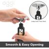imageOGGI Lever Action Corkscrew Wine Bottle Opener Manual Handheld Corkscrew with Lever Pump Standing Design Nonstick Worm ampamp Easy NoTwist Cork Removal  BlackStainless SteelStainless Steel