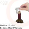 imageOGGI Lever Action Corkscrew Wine Bottle Opener Manual Handheld Corkscrew with Lever Pump Standing Design Nonstick Worm ampamp Easy NoTwist Cork Removal  BlackStainless SteelStainless Steel