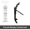 imageOGGI Lever Action Corkscrew Wine Bottle Opener Manual Handheld Corkscrew with Lever Pump Standing Design Nonstick Worm ampamp Easy NoTwist Cork Removal  BlackStainless SteelStainless Steel