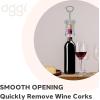 imageOGGI Lever Action Corkscrew Wine Bottle Opener Manual Handheld Corkscrew with Lever Pump Standing Design Nonstick Worm ampamp Easy NoTwist Cork Removal  BlackStainless SteelStainless Steel