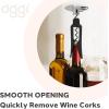 imageOGGI Lever Action Corkscrew Wine Bottle Opener Manual Handheld Corkscrew with Lever Pump Standing Design Nonstick Worm ampamp Easy NoTwist Cork Removal  BlackStainless SteelStainless Steel