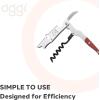 imageOGGI Lever Action Corkscrew Wine Bottle Opener Manual Handheld Corkscrew with Lever Pump Standing Design Nonstick Worm ampamp Easy NoTwist Cork Removal  BlackStainless SteelStainless Steel
