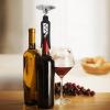 imageOGGI Lever Action Corkscrew Wine Bottle Opener Manual Handheld Corkscrew with Lever Pump Standing Design Nonstick Worm ampamp Easy NoTwist Cork Removal  BlackStainless SteelStainless Steel