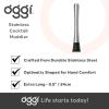 imageOGGI Long Muddler for Cocktails Stainless Steel 95quot24cm  Ideal Bartender Accessories Cocktail Accessories Drink Muddler Metal MuddlerStainless Steel