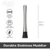 imageOGGI Long Muddler for Cocktails Stainless Steel 95quot24cm  Ideal Bartender Accessories Cocktail Accessories Drink Muddler Metal MuddlerStainless Steel