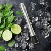 imageOGGI Long Muddler for Cocktails Stainless Steel 95quot24cm  Ideal Bartender Accessories Cocktail Accessories Drink Muddler Metal MuddlerStainless Steel