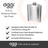 imageOGGI Stainless Steel Hip Flask 8oz Liquor flask Flask Funnel Included Sleek Flask for Women ampamp Men Alcohol Gifts