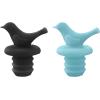 imageOGGI Tshaped Wine Corks 2pc Set Reusable ampamp Low Profile for Wine ampamp Beer Bottles DIY Craft Black SilverStylish Wine Topper