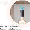imageOGGI Tshaped Wine Corks 2pc Set Reusable ampamp Low Profile for Wine ampamp Beer Bottles DIY Craft Black SilverStylish Wine Topper