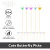 imageOGGI Wooden Cocktail Picks Sticks 20 pcs  Wooden Martini Picks with Colored Balls Reusable Metal Cocktail Skewers Martini Sticks for Olives Appetizers 425quot  11cmCocktail Sticks