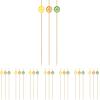 imageOGGI Wooden Cocktail Picks Sticks 20 pcs  Wooden Martini Picks with Colored Balls Reusable Metal Cocktail Skewers Martini Sticks for Olives Appetizers 425quot  11cmCocktail Sticks
