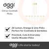 imageOGGI Wooden Cocktail Picks Sticks 20 pcs  Wooden Martini Picks with Colored Balls Reusable Metal Cocktail Skewers Martini Sticks for Olives Appetizers 425quot  11cmCocktail Sticks