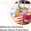 imageOGGI Wooden Cocktail Picks Sticks 20 pcs  Wooden Martini Picks with Colored Balls Reusable Metal Cocktail Skewers Martini Sticks for Olives Appetizers 425quot  11cmCocktail Sticks