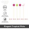 imageOGGI Wooden Cocktail Picks Sticks 20 pcs  Wooden Martini Picks with Colored Balls Reusable Metal Cocktail Skewers Martini Sticks for Olives Appetizers 425quot  11cmCocktail Sticks