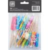imageOGGI Wooden Cocktail Picks Sticks 20 pcs  Wooden Martini Picks with Colored Balls Reusable Metal Cocktail Skewers Martini Sticks for Olives Appetizers 425quot  11cmCocktail Sticks