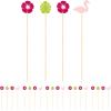 imageOGGI Wooden Cocktail Picks Sticks 20 pcs  Wooden Martini Picks with Colored Balls Reusable Metal Cocktail Skewers Martini Sticks for Olives Appetizers 425quot  11cmCocktail Sticks