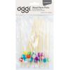 imageOGGI Wooden Cocktail Picks Sticks 20 pcs  Wooden Martini Picks with Colored Balls Reusable Metal Cocktail Skewers Martini Sticks for Olives Appetizers 425quot  11cmCocktail Sticks