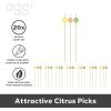 imageOGGI Wooden Cocktail Picks Sticks 20 pcs  Wooden Martini Picks with Colored Balls Reusable Metal Cocktail Skewers Martini Sticks for Olives Appetizers 425quot  11cmCocktail Sticks
