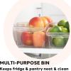 imageOggi 6 Pack of Clear Plastic FridgePantry Bins with Fingergrip Handles 12quot x 775quot x 35quot6Inch Bin set of 6