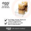 imageOggi 6 Pack of Clear Plastic FridgePantry Bins with Fingergrip Handles 12quot x 775quot x 35quot6Inch Bin set of 6