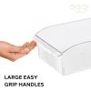 imageOggi 6 Pack of Clear Plastic FridgePantry Bins with Fingergrip Handles 12quot x 775quot x 35quot6Inch Bin set of 6