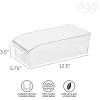 imageOggi 6 Pack of Clear Plastic FridgePantry Bins with Fingergrip Handles 12quot x 775quot x 35quot6Inch Bin set of 6