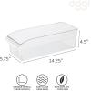 imageOggi 6 Pack of Clear Plastic FridgePantry Bins with Fingergrip Handles 12quot x 775quot x 35quot6Inch Deep Bin set of 6