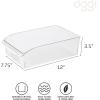 imageOggi 6 Pack of Clear Plastic FridgePantry Bins with Fingergrip Handles 12quot x 775quot x 35quot8Inch Bin set of 6