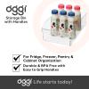 imageOggi 6 Pack of Clear Plastic FridgePantry Bins with Fingergrip Handles 12quot x 775quot x 35quot8Inch Deep Bin set of 6