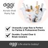 imageOggi Acrylic Oval Party Tub  Clear Beverage Cooler wHandles Wine Cooler Beer Chiller Ideal Party Tubs for Drinks Use Ice Tub for Indoor or Outdoor Bars 185quot x 11quotOval Party Tub