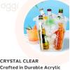 imageOggi Acrylic Oval Party Tub  Clear Beverage Cooler wHandles Wine Cooler Beer Chiller Ideal Party Tubs for Drinks Use Ice Tub for Indoor or Outdoor Bars 185quot x 11quotSquare Ice Tub