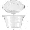 imageOggi Acrylic Oval Party Tub  Clear Beverage Cooler wHandles Wine Cooler Beer Chiller Ideal Party Tubs for Drinks Use Ice Tub for Indoor or Outdoor Bars 185quot x 11quotOval Party Tub
