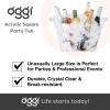 imageOggi Acrylic Oval Party Tub  Clear Beverage Cooler wHandles Wine Cooler Beer Chiller Ideal Party Tubs for Drinks Use Ice Tub for Indoor or Outdoor Bars 185quot x 11quotSquare Party Tub