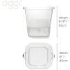 imageOggi Acrylic Oval Party Tub  Clear Beverage Cooler wHandles Wine Cooler Beer Chiller Ideal Party Tubs for Drinks Use Ice Tub for Indoor or Outdoor Bars 185quot x 11quotSquare Ice Tub