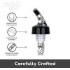 imageOggi Automatic Measured Bottle Pourer Spout  Liquor Bottle Pourers Jigger Quick Shot Spirit Measure Pourer 1 oz 30 ml Clear Black1 Ounces