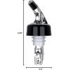 imageOggi Automatic Measured Bottle Pourer Spout  Liquor Bottle Pourers Jigger Quick Shot Spirit Measure Pourer 1 oz 30 ml Clear Black1 Ounces