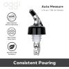 imageOggi Automatic Measured Bottle Pourer Spout  Liquor Bottle Pourers Jigger Quick Shot Spirit Measure Pourer 1 oz 30 ml Clear Black1 Ounces