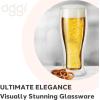 imageOggi Beer Double Wall Insulated Glass Mug Ideal for IPA ale lager stout pilsner Beer Stays Cool Longer Even Outdoors Visually Stunning 14oz  400ml Set of 2Clear