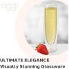 imageOggi Beer Double Wall Insulated Glass Mug Ideal for IPA ale lager stout pilsner Beer Stays Cool Longer Even Outdoors Visually Stunning 14oz  400ml Set of 2Clear