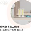 imageOggi Beer Double Wall Insulated Glass Mug Ideal for IPA ale lager stout pilsner Beer Stays Cool Longer Even Outdoors Visually Stunning 14oz  400ml Set of 2Clear