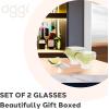 imageOggi Beer Double Wall Insulated Glass Mug Ideal for IPA ale lager stout pilsner Beer Stays Cool Longer Even Outdoors Visually Stunning 14oz  400ml Set of 2Clear